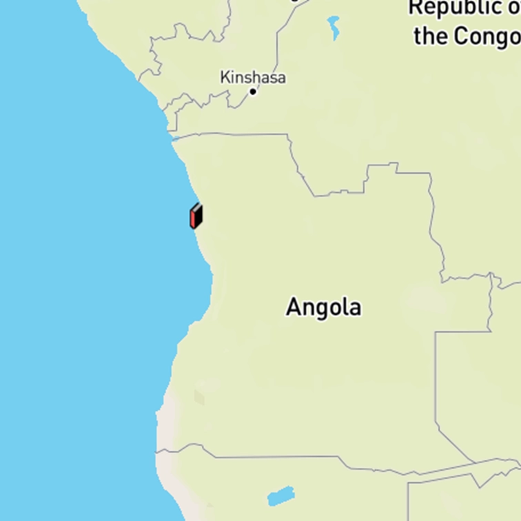 Mapa de Angola